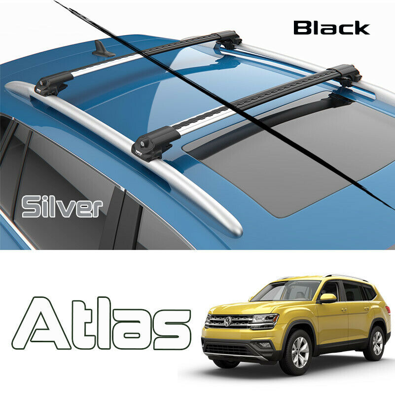 Vw Atlas Roof Rack Bars For Vehicles With Raised Roof Rails 2018-- Vw Atlas Roof Rack Bars For Vehicles With Raised Roof Rails 2018--